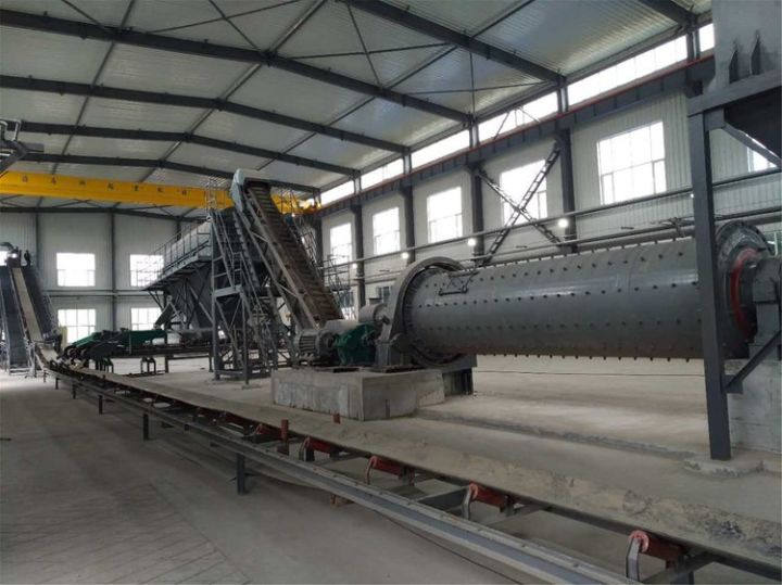 Aluminum ash ball mill production line processing process